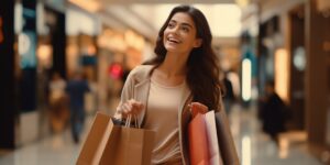 Woman in a mall