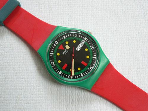 1986 red and green swatch