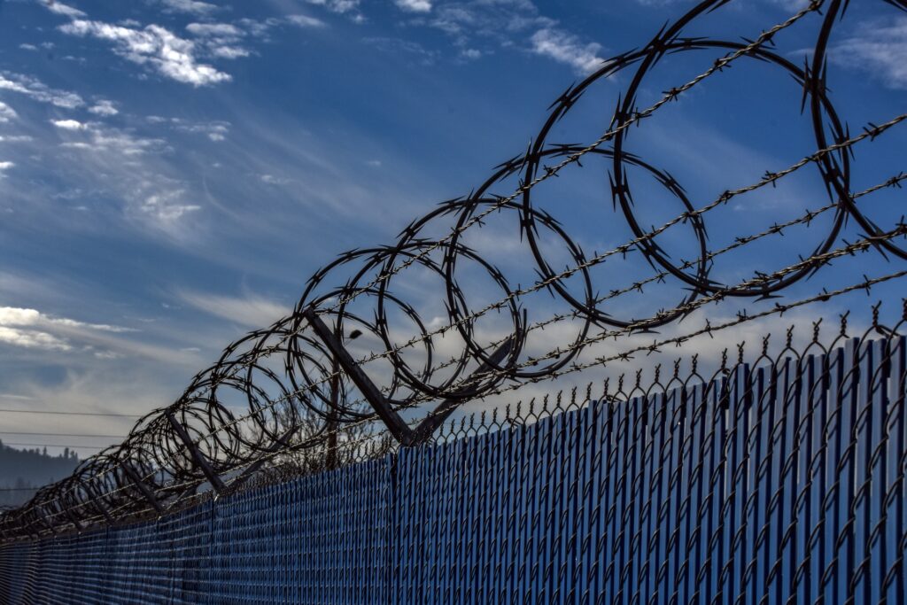 Barbed Wire Prison Fence