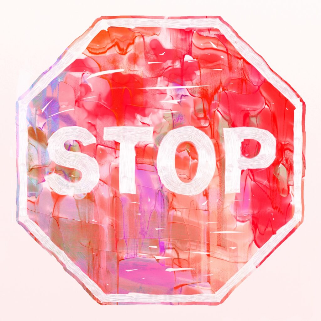 Watercolour stop sign illustration