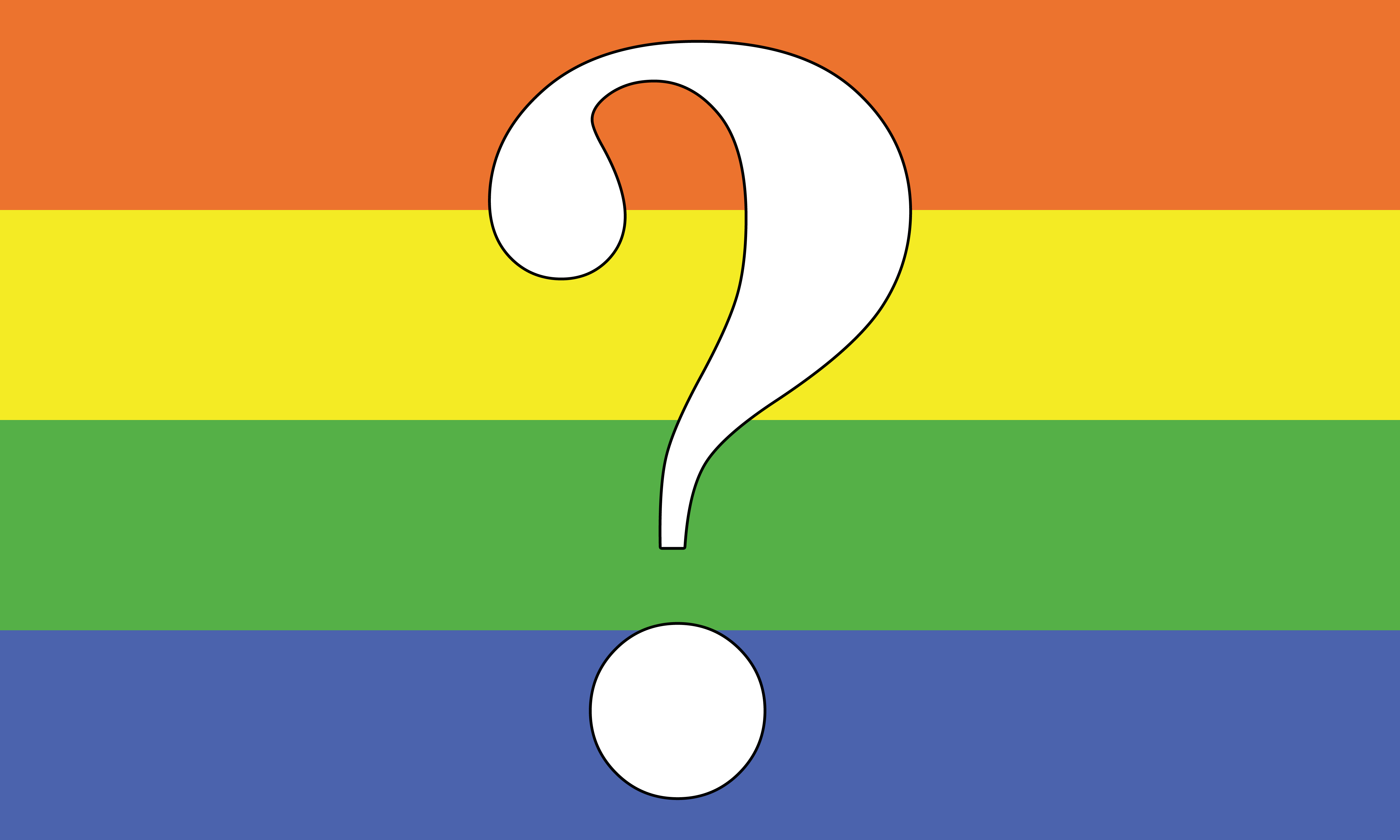 Pride Flag with a question mark