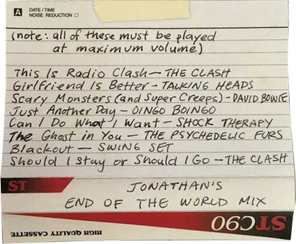 Mixtape liner notes handwritten. 