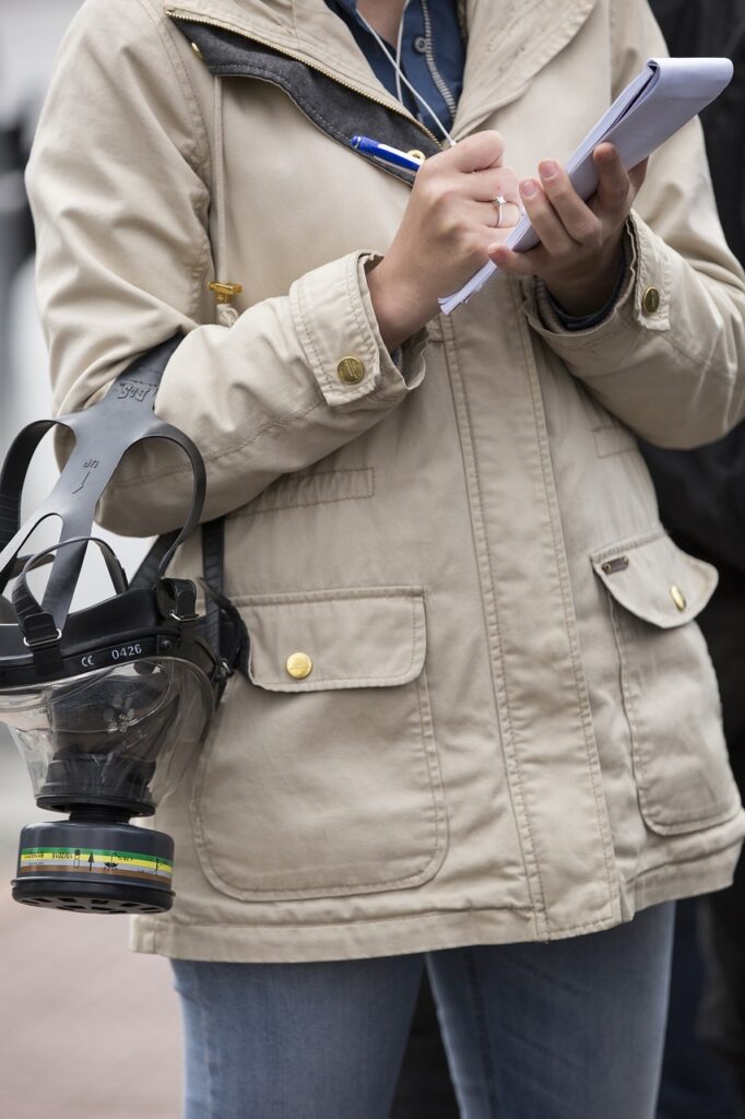 journalist, notebook, note