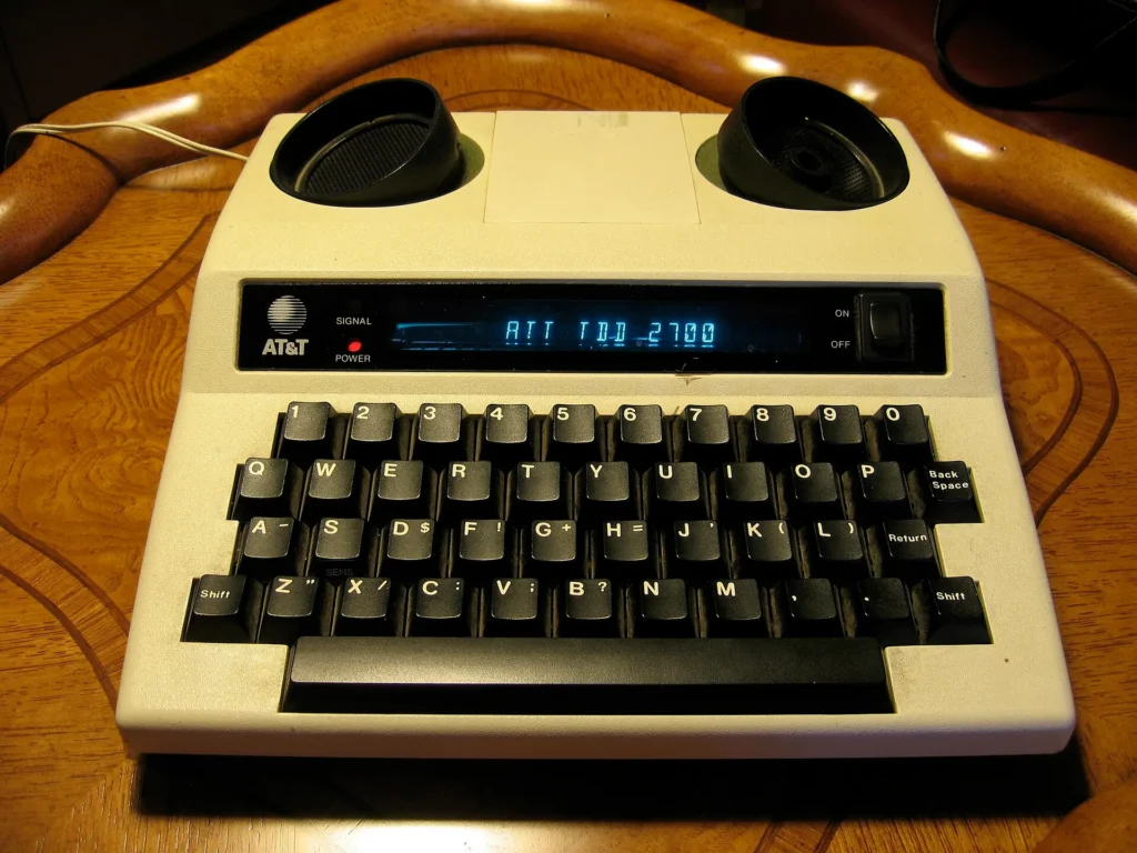 TTY device from the 80s allowing Deaf people to use telephones.